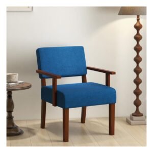 Giantex Home Decor Elegant Single Accent Leisure Upholstered Arm Chair (Blue)