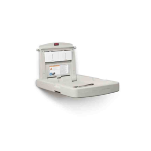 Rubbermaid Commercial Vertical Baby Changing Station, 23" L x 34" W x 4" H, Light Platinum (FG781988LPLAT)