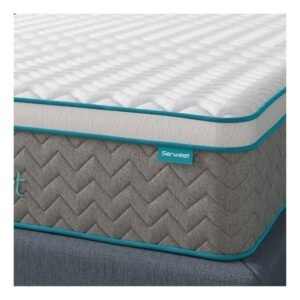 Full Mattress, Serweet 8 Inch Double Mattress, Bamboo Charcoal Infused Memory Foam and Pocket Innerspring Hybrid Mattress in a Box, 5-Zoned Ergonomic Support for Pressure Relief, 100-Night Trial