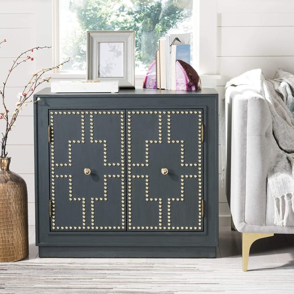 Safavieh Home Azuli Teal and Gold 2-Door Chest