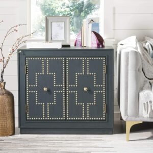 Safavieh Home Azuli Teal and Gold 2-Door Chest