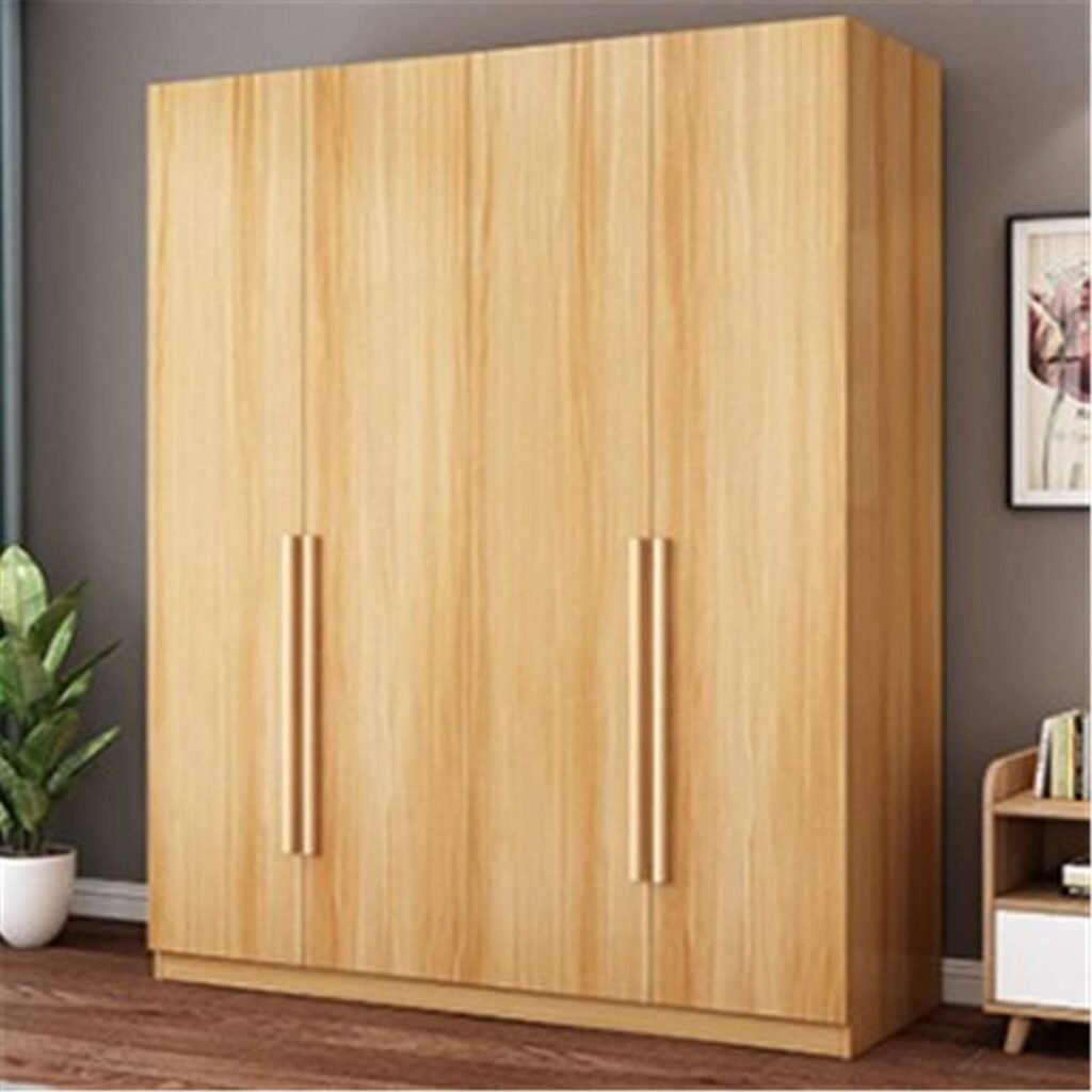Wardrobe Wardrobe Simple Modern Home Bedroom Assembly Rental Room with Children's Simple Small Cabinet Bedroom Armoires (Color : Natural, Size :..
