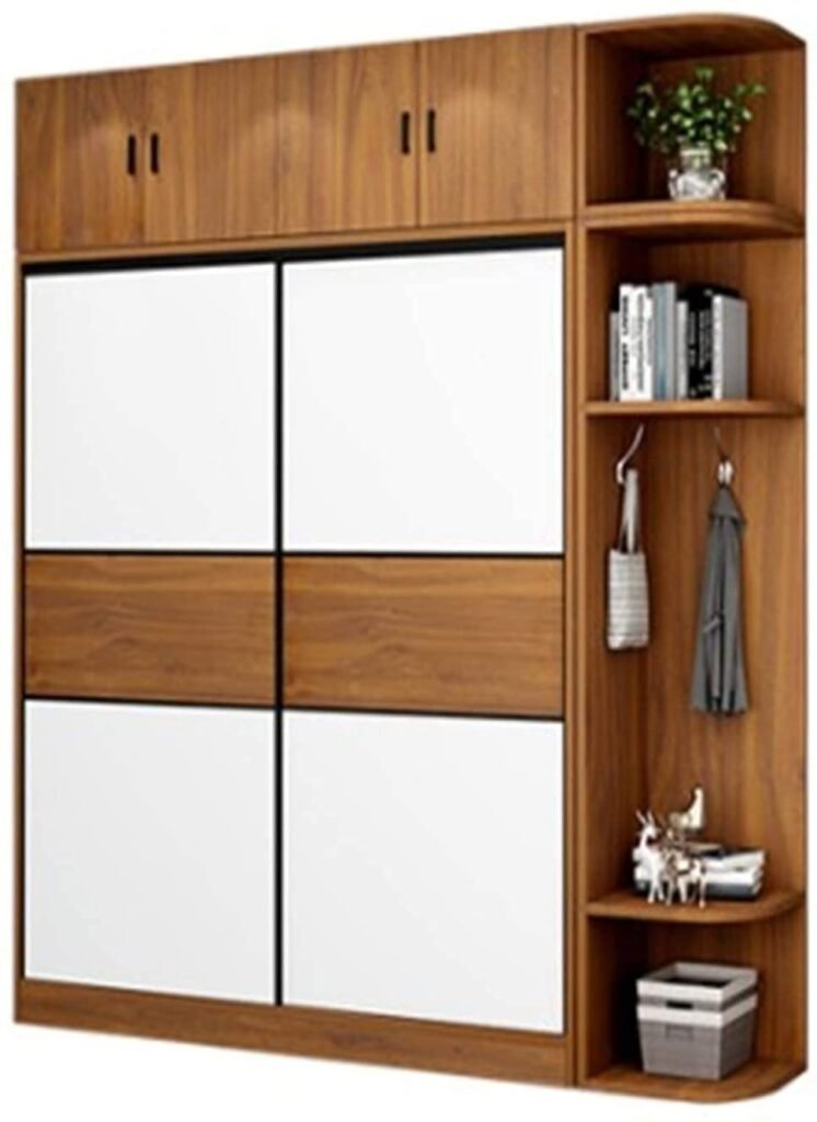 COLiJOL Furniture Wardrobe Home Bedroom Room with Apartment Sliding Door Cabinet Clothes Storage Closet (Color : Brown, Size : 200X50X120Cm),Brown,200X50X120Cm