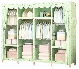 WSZJJ Solid Wood Wardrobe Simple Modern Economical Assembly Simple Bedroom Cabinet Storage Children's Wardrobe Space