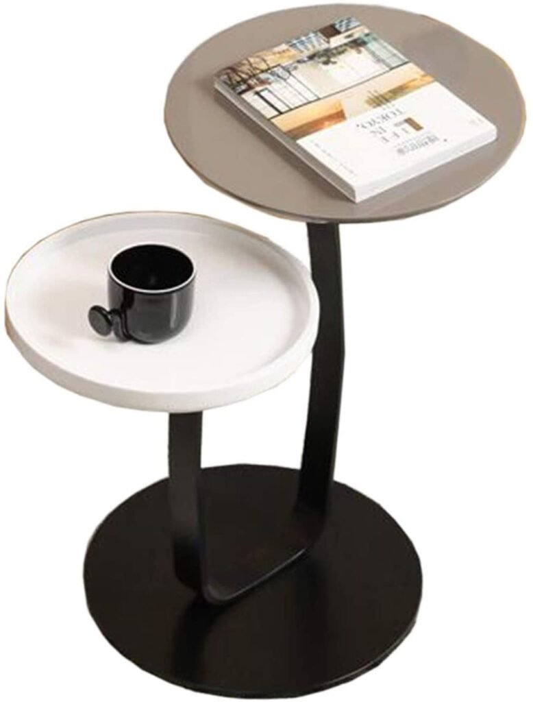 Coffee Table, Tables 2 Round Table top Designs, Coffee Tables, End Tables, Living Room Table Sets, Nesting Tables Coffee Table Color : Gray (Color : Grey)