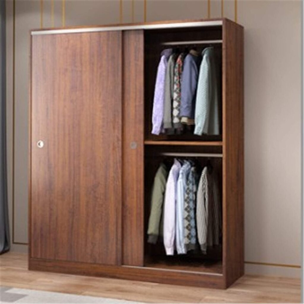 COLiJOL Wardrobe Home Bedroom Sliding Door Apartment Cabinet Sliding Door Large Wardrobe for Storing Clothes (Color : Brown, Size : 200X50X100Cm),Brown...