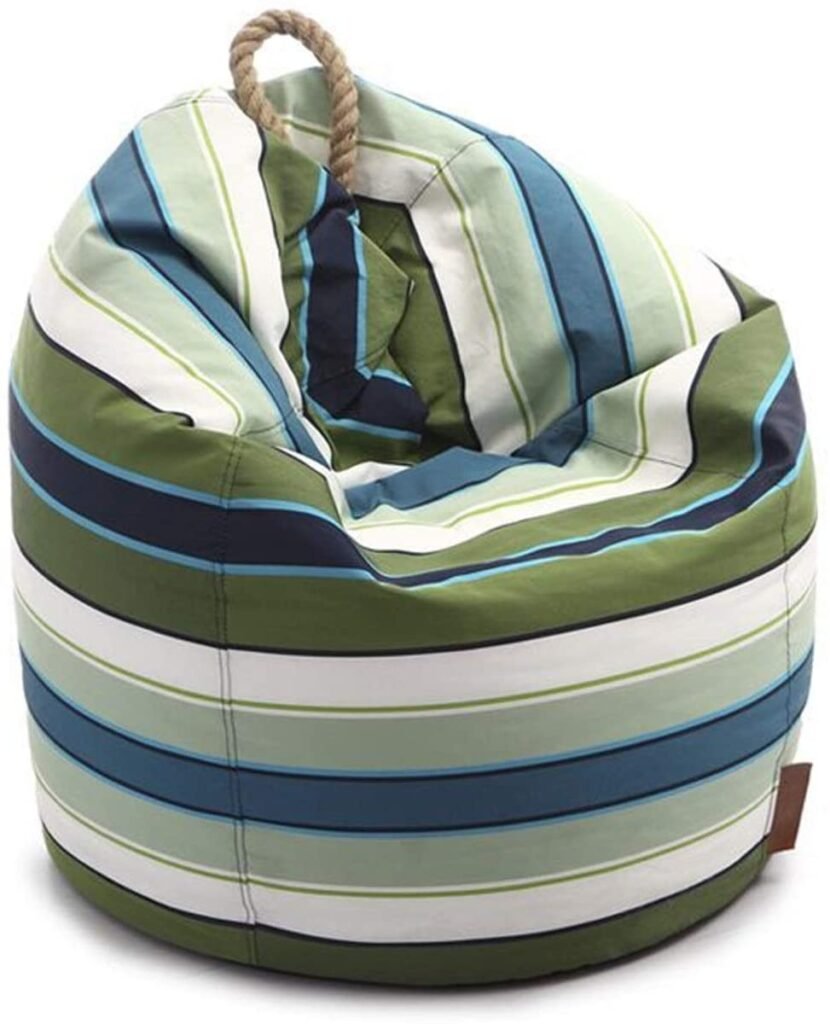 BeanBags Bean Bag Bazaar Panelled Classic Bean Bag Chair, Indoor Outdoor Water Resistant BeanBags for Home Garden Living Room (Color : Striped, Size : One Size)