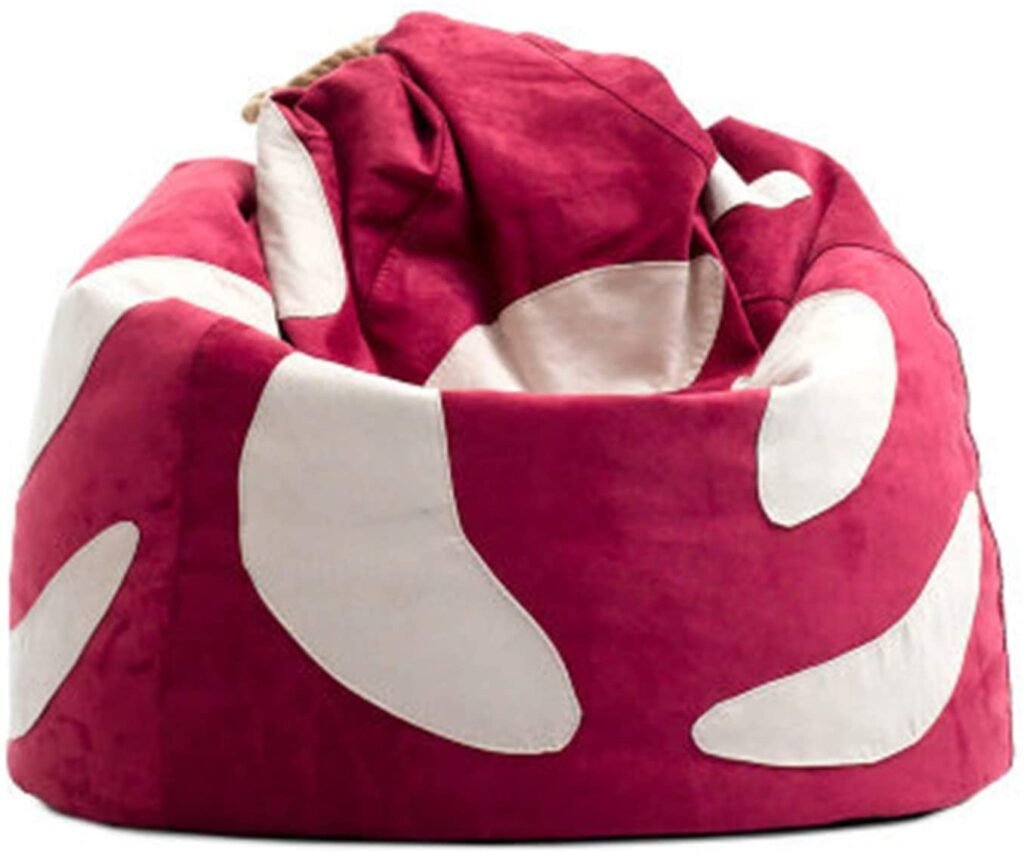Bean Bag Chair Furniture Decorate Soft Lazy Sofa Cover Lounge Bean Bag Cozy Single Chair Seat Childrens & Adults Toys Storage (100x90cm) for Living Rooms Dorms (Color : Red, Size : 100x100x90cm)