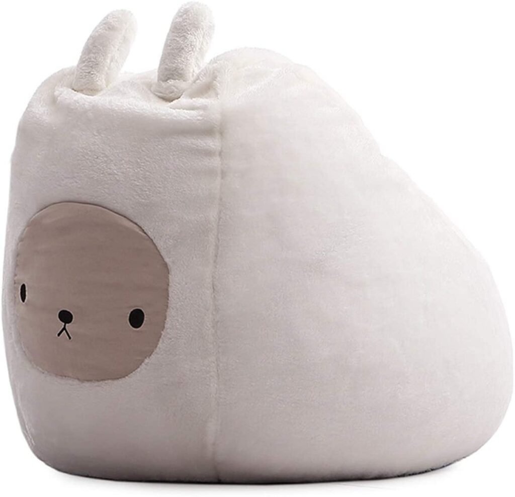 BeanBags Indoor Outdoor Water Resistant Bean Bags Bean Bag Bazaar Panelled Classic Bean Bag Chair for Home Garden Living Room (Color : White, Size : One Size)