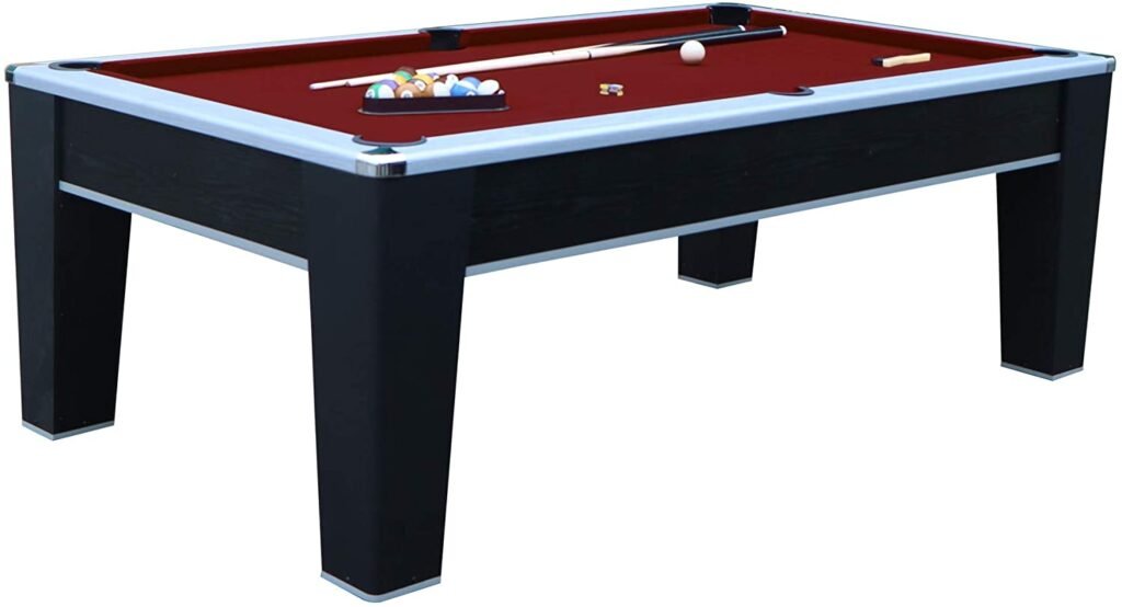 Hathaway Mirage 7.5' Pool Table, Black/Red