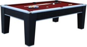 Hathaway Mirage 7.5' Pool Table, Black/Red