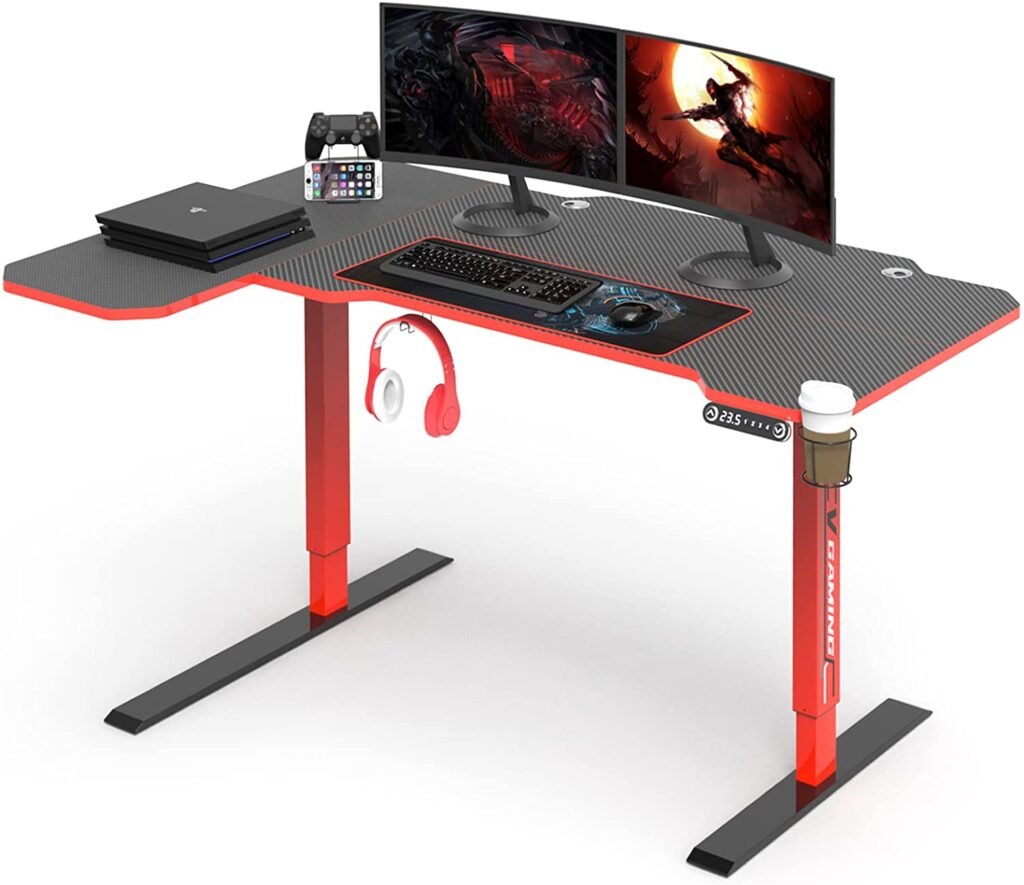 CharaVector Black Ergonomic Standing Desk 63", Electric Height Adjustable L Shaped Corner Desk Home Office Standing Computer Desk Modern Workstation...