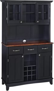 Homestyles Server sideboards-buffets-credenzas, Hutch, Black