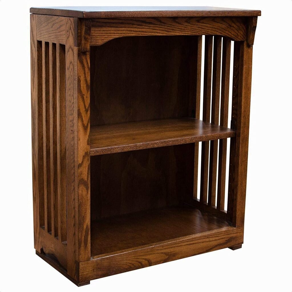 Snellville High Mission Spindle Standard Bookcase, Solid Wood, Commercial Use: Yes