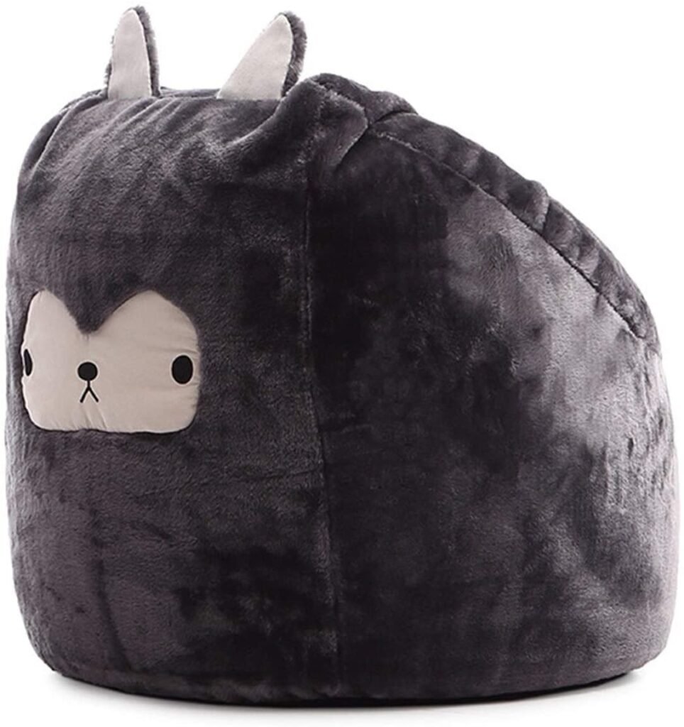 BeanBags Bean Bag Bazaar Panelled Classic Bean Bag Chair, Indoor Outdoor Water Resistant BeanBags for Home Garden Living Room (Color : Black, Size : One Size)