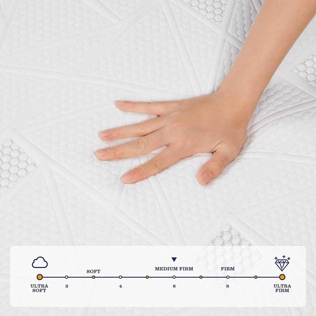 Twin Mattress, Kescas 10 Inch Gel-Infused Memory Foam Twin Size Mattress for Cool Sleep & Pressure Relief, Medium-Firm Feel with Motion Isolation, Bed..