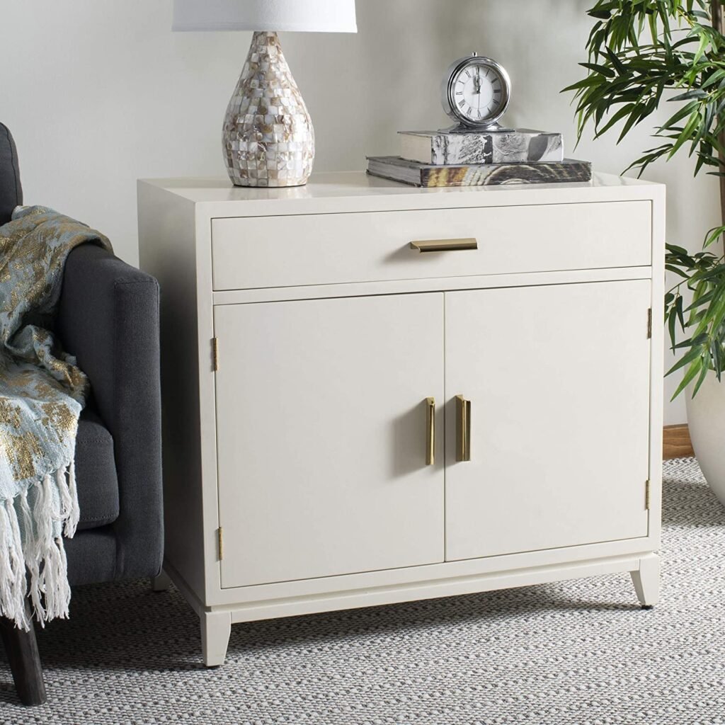 Safavieh CHS6600A Home Collection Nigel White 2 Door 1 Chest of Drawers,