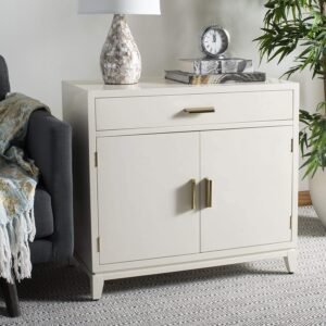 Safavieh CHS6600A Home Collection Nigel White 2 Door 1 Chest of Drawers,