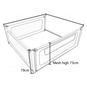 3-Side Baby Safety Bedrail, Bed Rails for Toddlers Portable Bed Guard Bumper for Infant, Sleep Mesh Fence, 79cm High