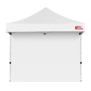 MASTERCANOPY Pop Up Canopy Tent Instant Shelter Beach Canopy with 1 Sidewall(10x10 ft,White)
