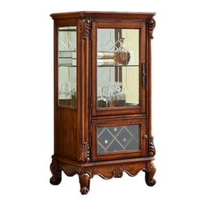 Wine Bar Cabinet Wine Bar Cabinet for Liquor and Glasses Door, Wooden Bar Cabinet with Wine Storage Compartment for Living Room and Home Cabinet
